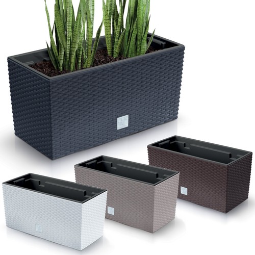 Large rectangle rattan plastic - large,