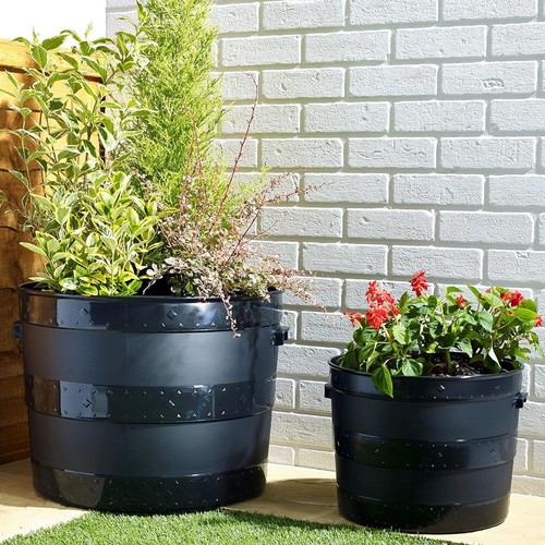 Large barrel planter plant - large,