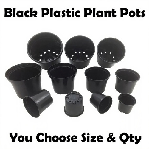 Black plastic plant pots 3 - 2,