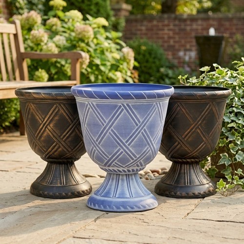 Large round garden urn plant - urn,
