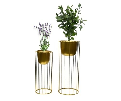 Gold set planter pots - gold,