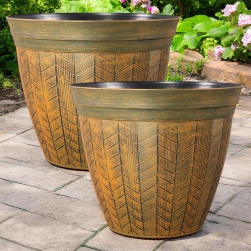 Large rustic plant pot - large, garden